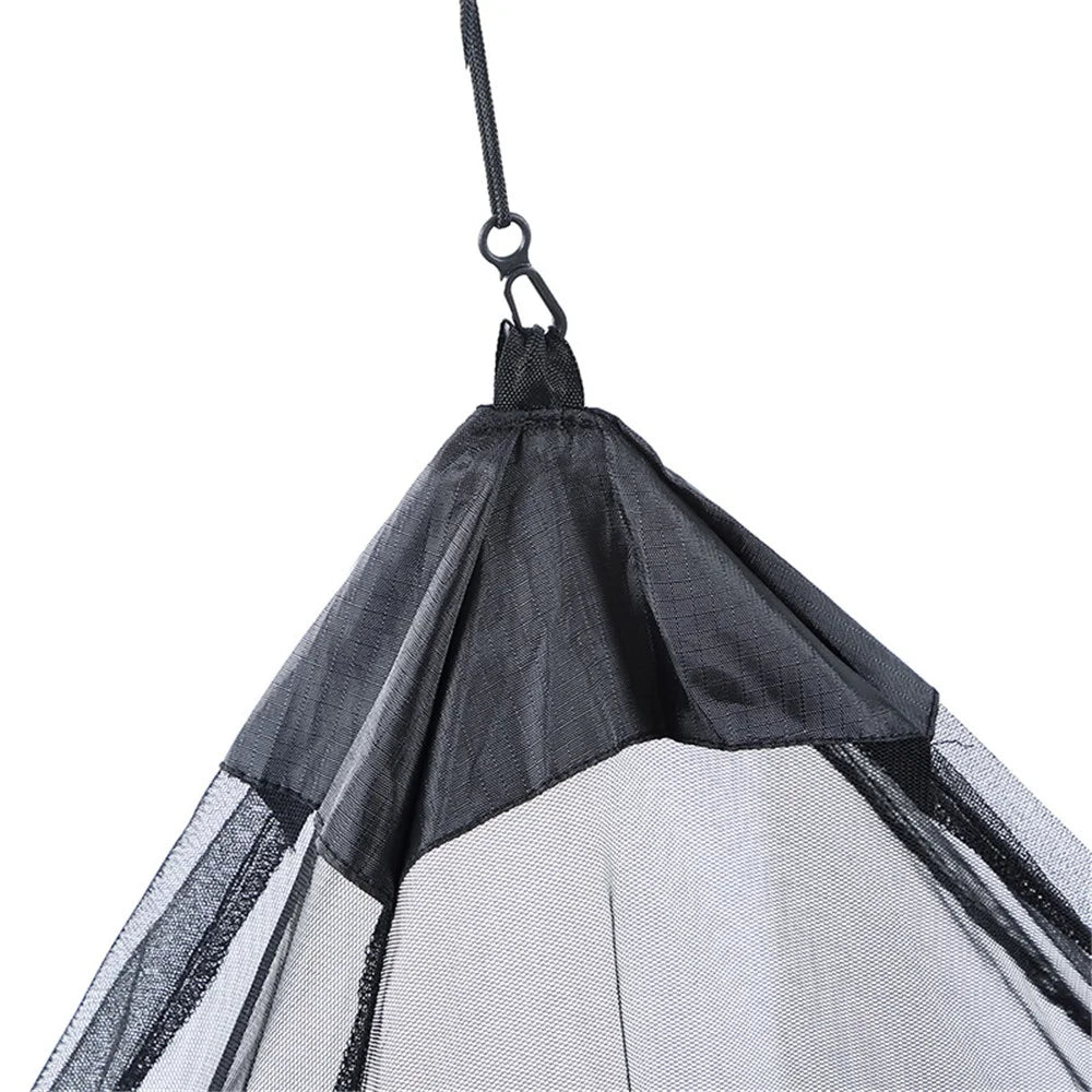 Portable Backpacking Tent for Single Camping Bed Anti Mosquito Net Bed Tent Mesh Decor - Black - 3