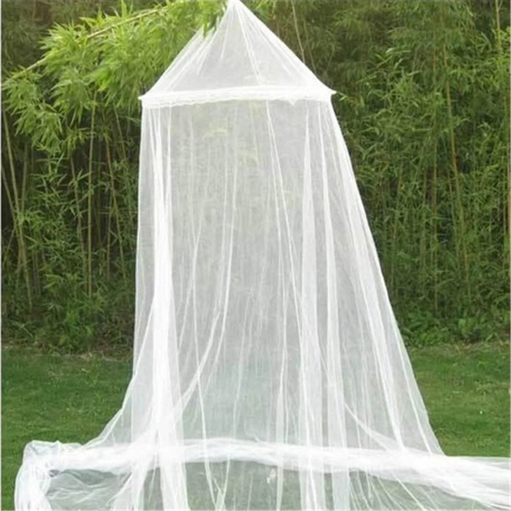 Summer Hanging Round Dome Canopy Princess Mosquito Net Bed Netting - White - 2