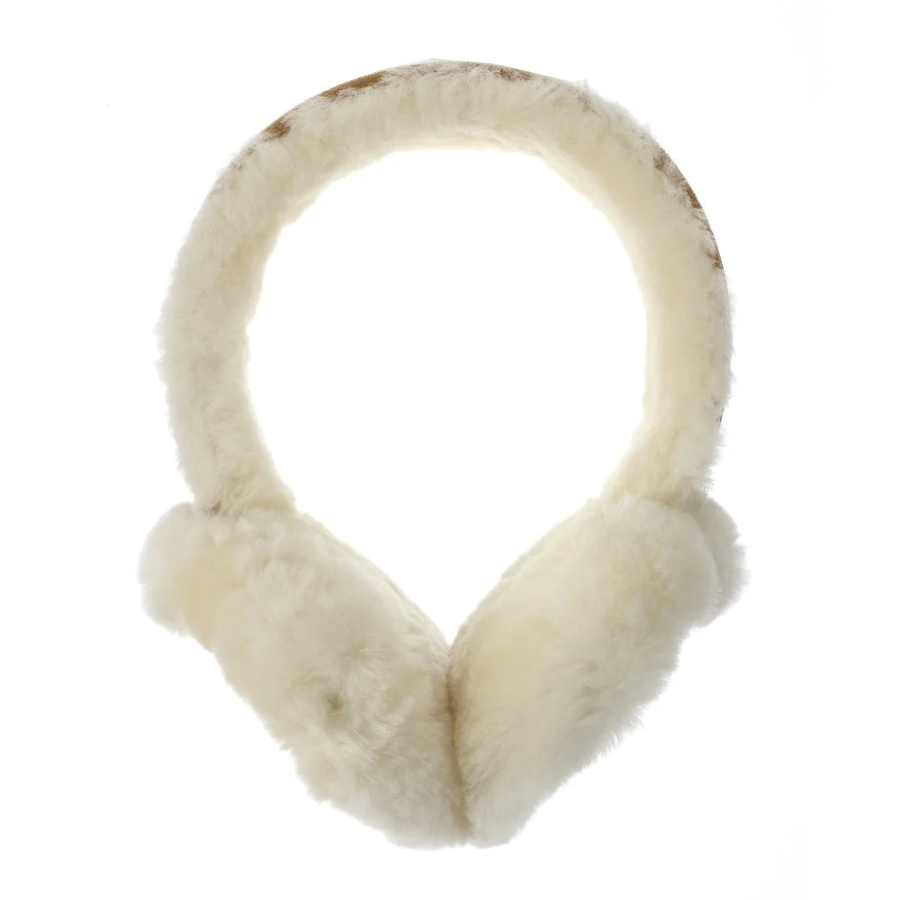 Fluffy Wool Warm Earmuffs Windproof Winter Ear Protector - Khaki - 7