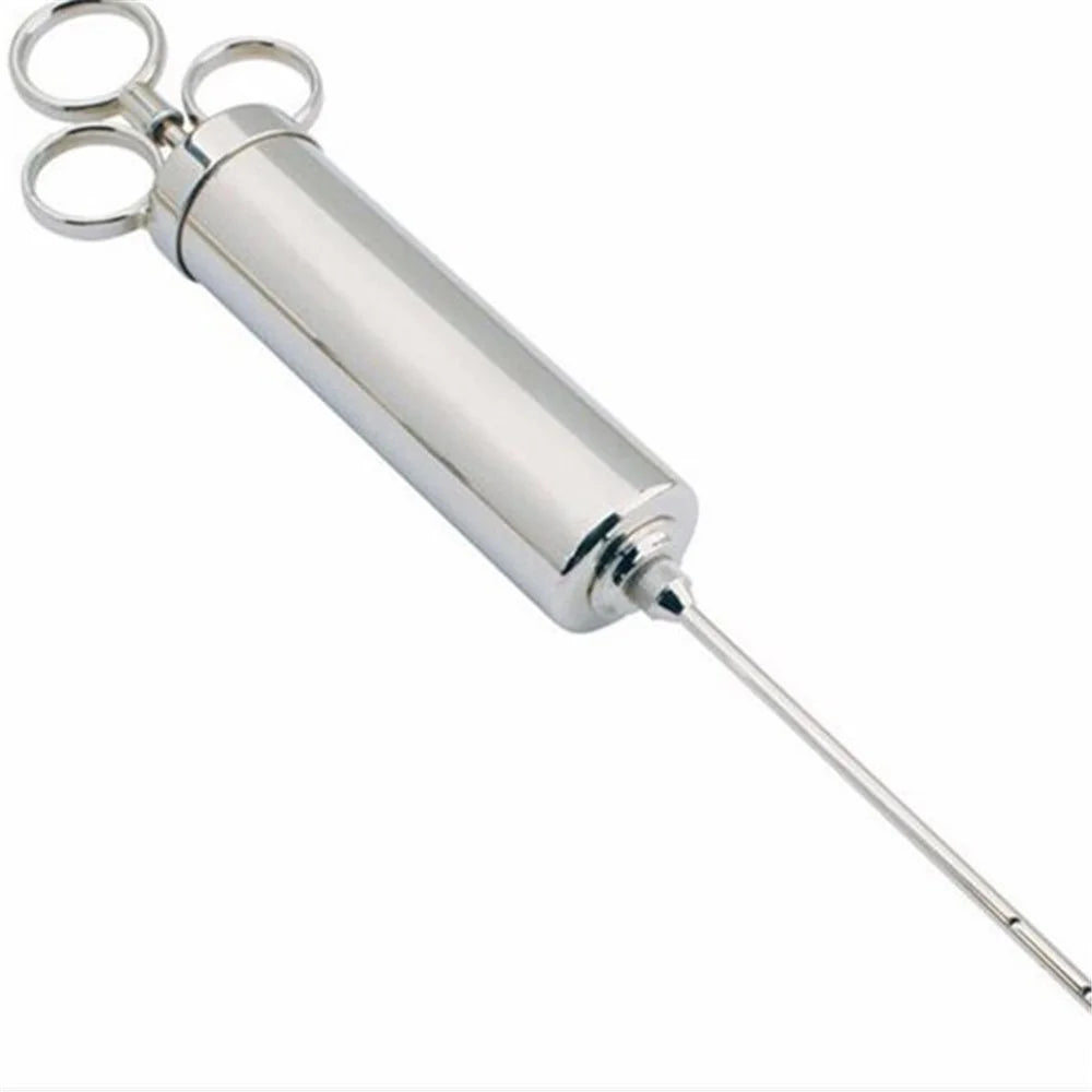 2-Ounce Marinade Injector Stainless Steel Flavor Seasoning BBQ Brine Needle - 2