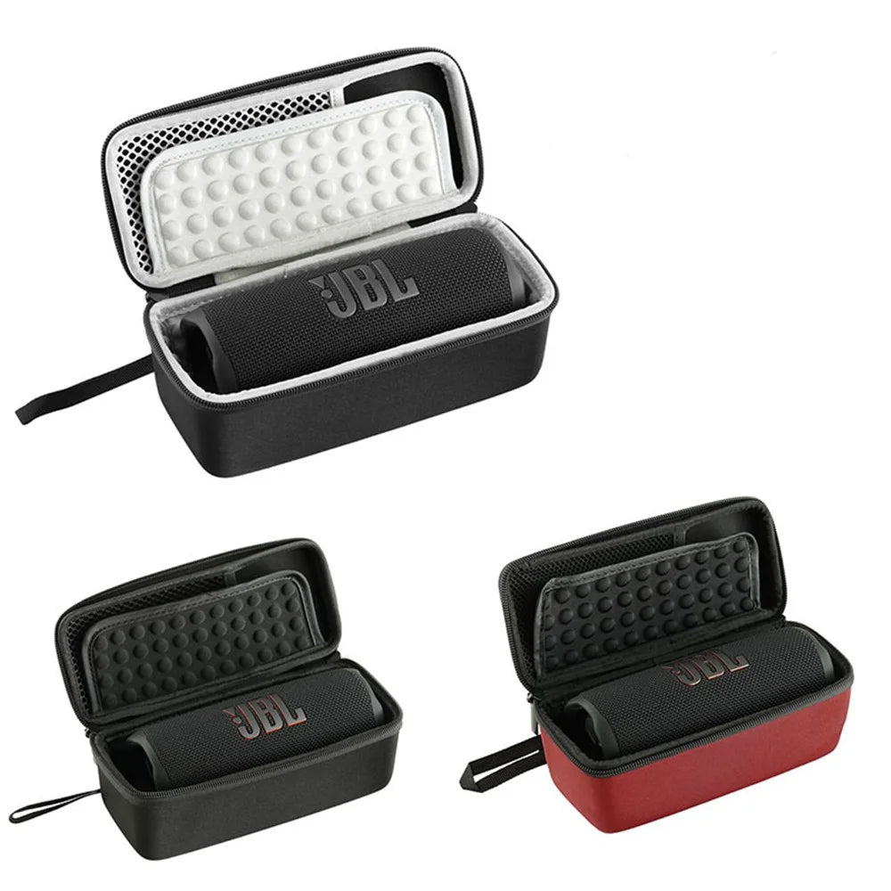 For JBL Flip 7 / Flip 6 / Flip 5 / Flip 4 Rectangle Shockproof Carrying Case Bluetooth-Compatible Speaker Storage Bag - Black - 5