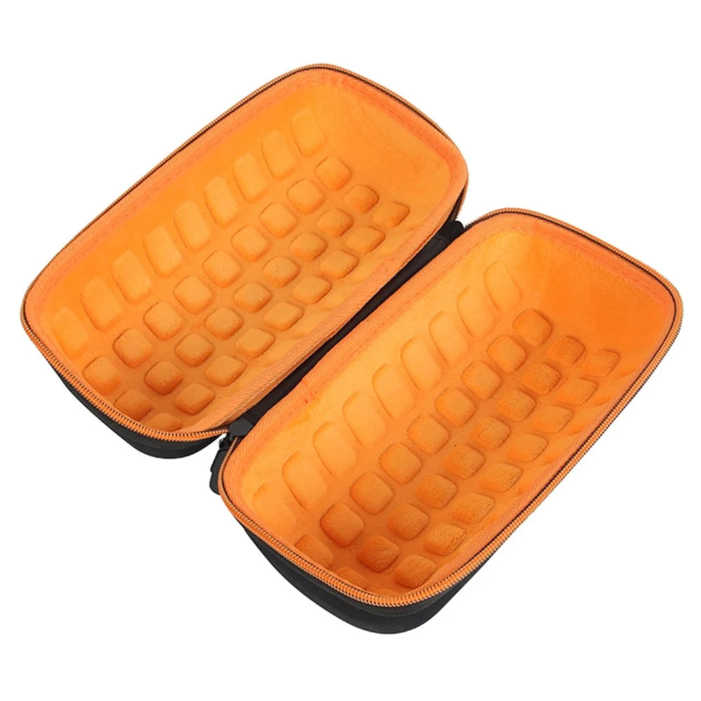 Hard EVA Shockproof Storage Box for JBL Pulse 5, Bluetooth-compatible Speaker Protective Cover Travel Carrying Bag - Black / Orange - 2