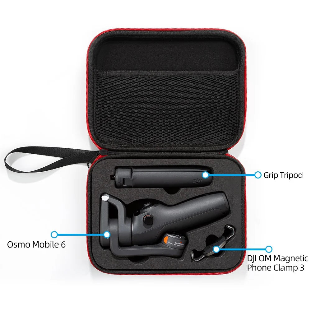 Hard EVA Shockproof Carrying Case for DJI OM 6, Handheld Gimbal Accessories Portable Bag Handbag - 3