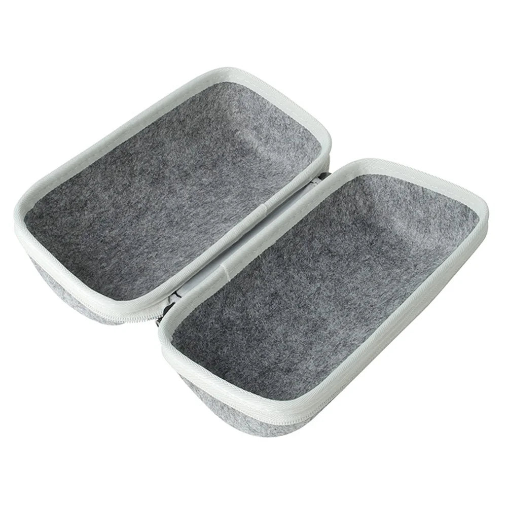 Felt Storage Bag for JBL Pulse 5 Bluetooth-compatible Speaker, Shockproof Zipper Carrying Case with Shoulder Strap and Carabiner - Grey - 4