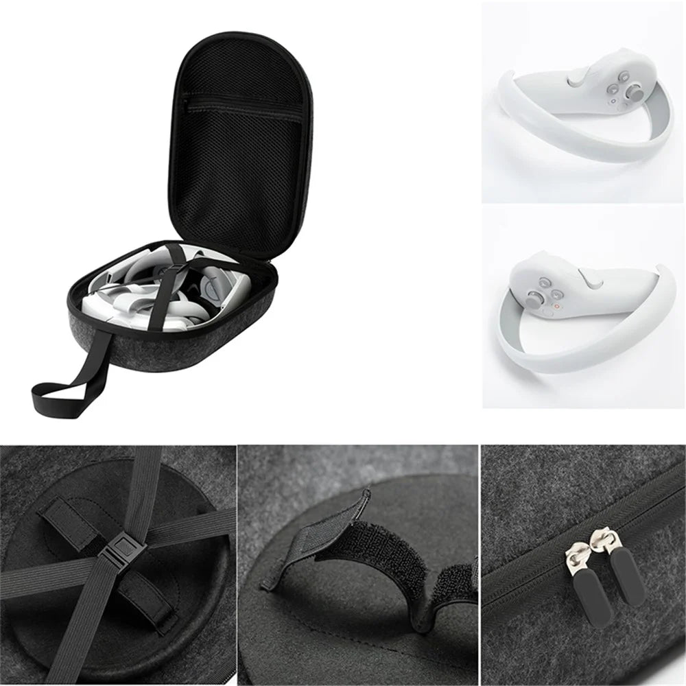 Travel Case For Pico 4 VR VR Gaming Headset Carrying Case Portable Felt Shell Bag Protective Storage Box - 2