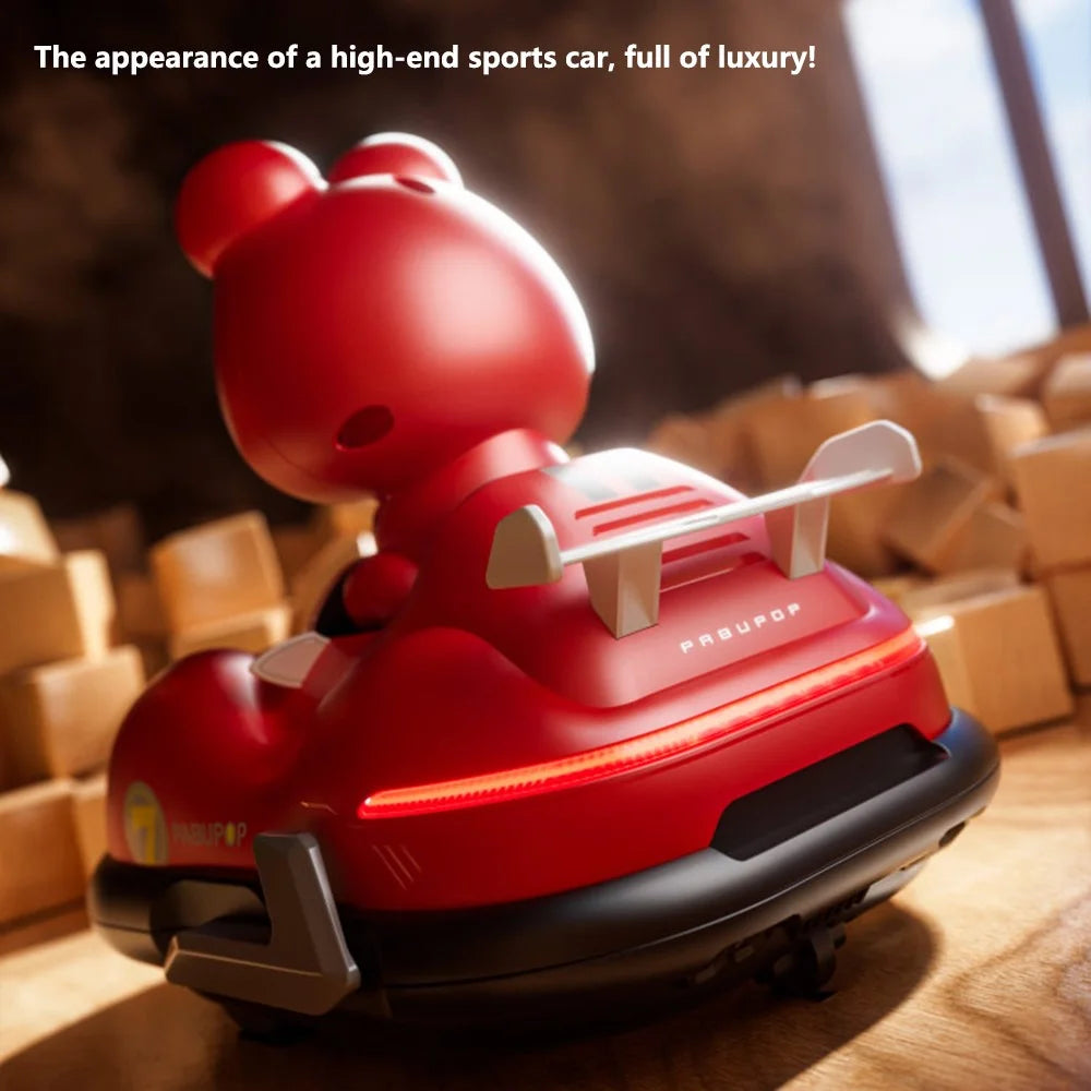 4DRC Y7 Remote Control Bumper Car with Light and Music Pop-Up Doll Children Battle Toy, 2 Batteries - Blue - 4