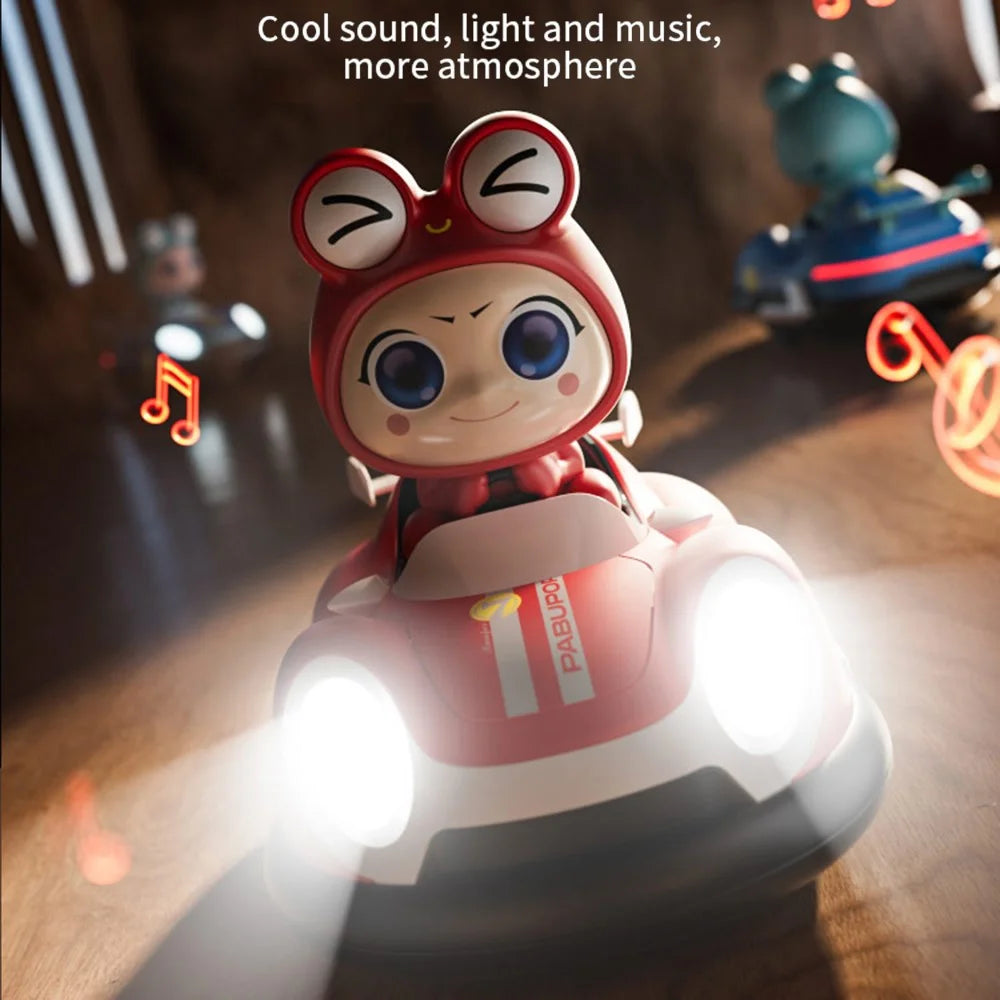 4DRC Y7 2Pcs Pop-Up Doll Remote Control Bumper Car with Light and Music Children Battle Toy (1 Battery / Car) - 3