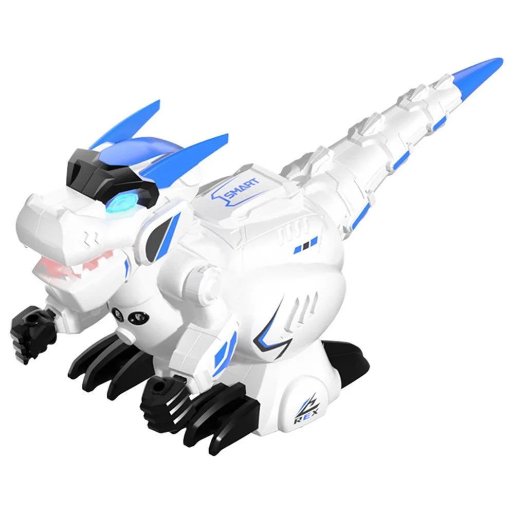R25 Intelligent Programming Remote Control Dinosaur Electric Dinosaur Toy, Remote Control + Gesture Sensing Remote Control - Blue - 1