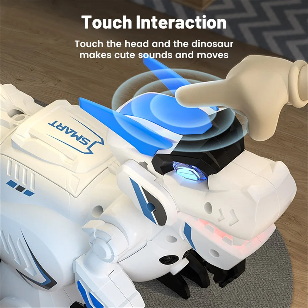 R25 Intelligent Programming Remote Control Dinosaur Gesture Sensing Electric Dinosaur Toy, 1 Remote Controller - Blue - 6