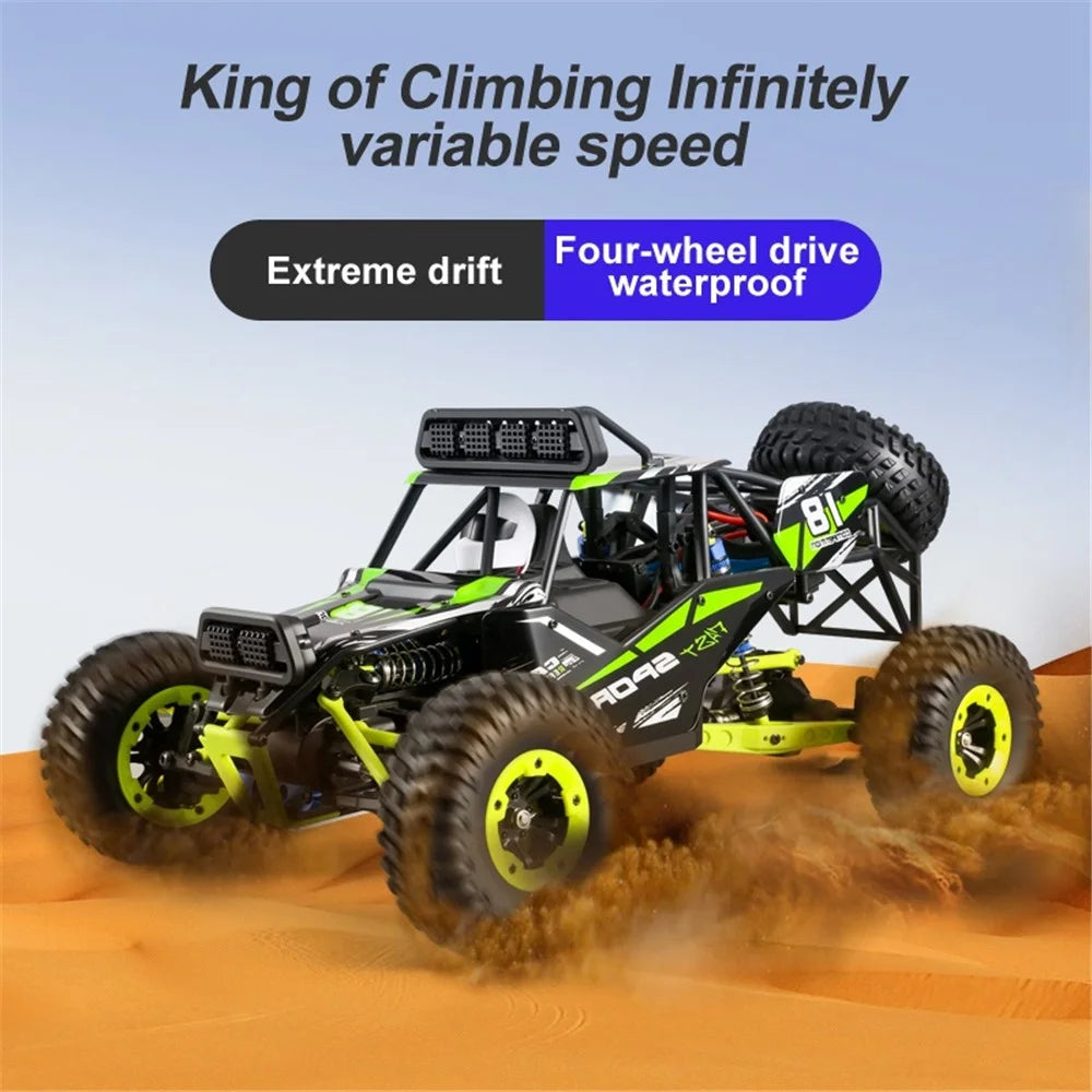 2026 1:12 Scale RC Car All Terrain 50KM/H 2.4GHz Remote Control High Speed Electric Vehicle Waterproof Off-Road Truck with 1 Battery - Green - 4