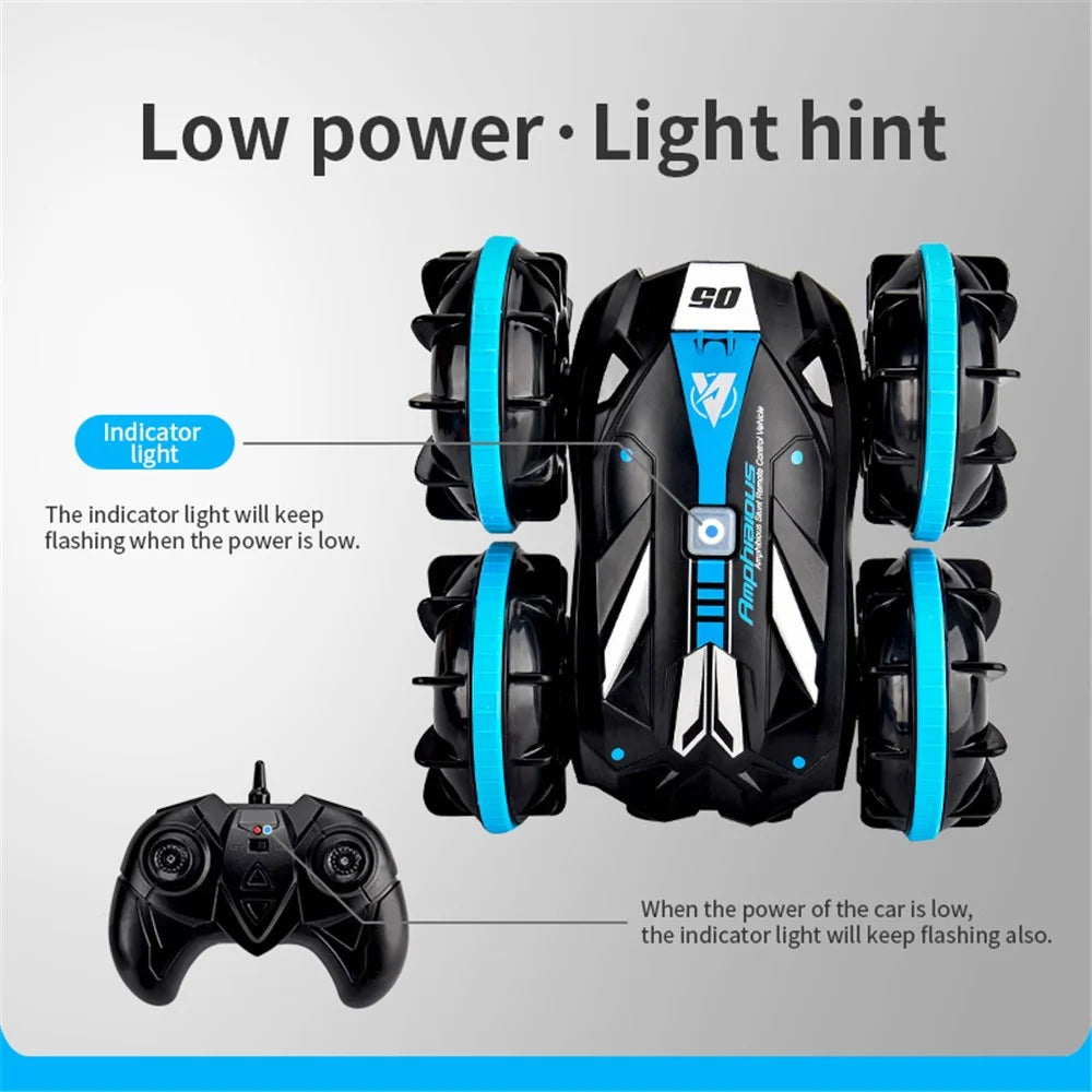 JJRC Q113 2.4G Remote Control Car Double-sided Tumbling Four-wheel Amphibious Stunt RC Car Children Toy - 7
