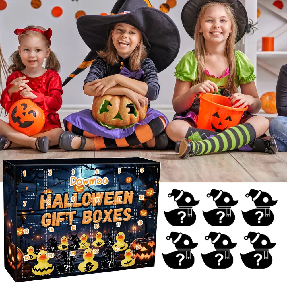 DOWMOO 24PCS Halloween Rubber Duck Blind Box Gift Countdown Calendar Holiday Themed Toy Collectibles - 24-Cell - 2