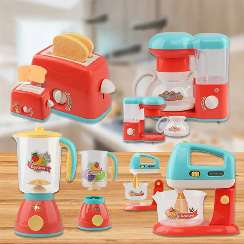 Children Electric Light Music Kitchen Toy Girls Pretend Play Simulation Small Appliances - Blender - 6