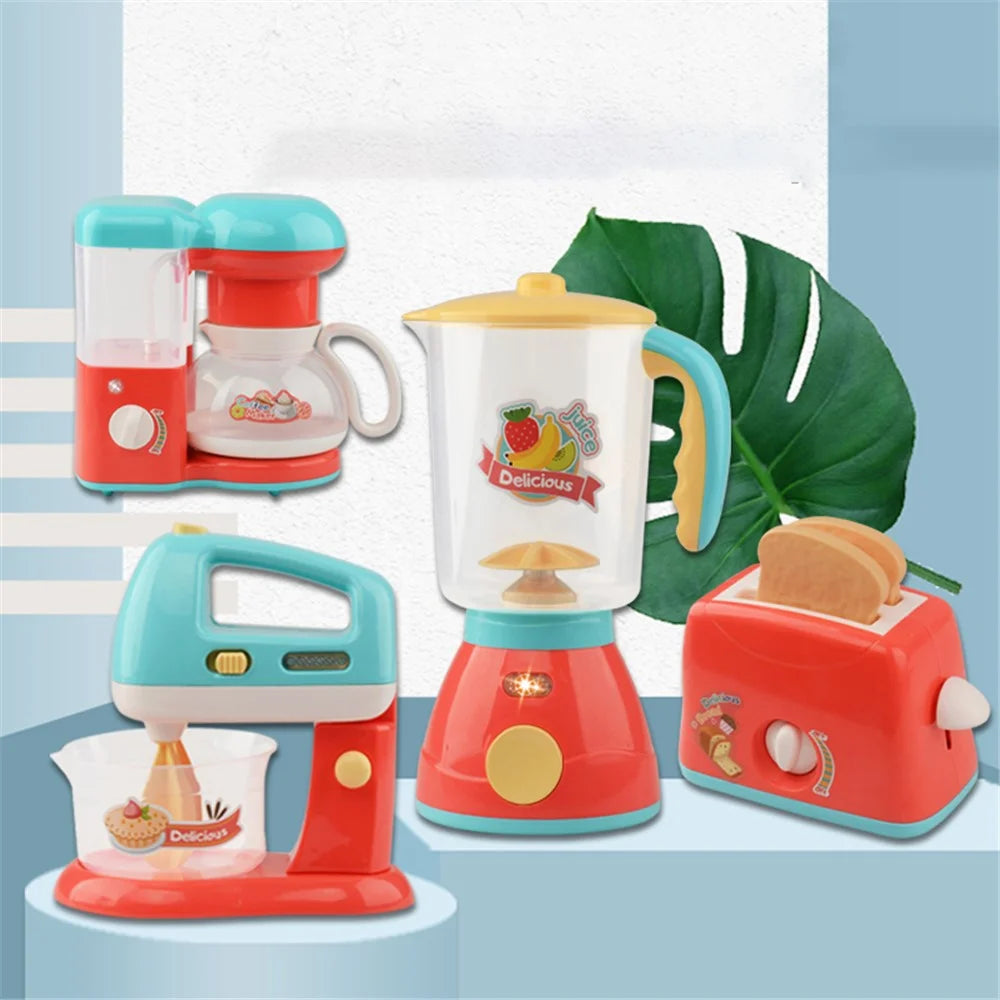 Children Electric Light Music Kitchen Toy Girls Pretend Play Simulation Small Appliances - Blender - 7