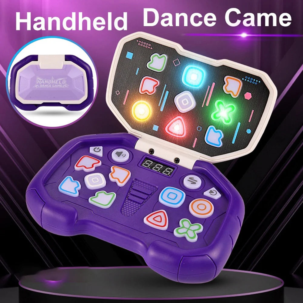 Interactive Music Game Console for Kids Gift 4 Game Modes Handheld Dance Machine with LED Light (without Battery) - Purple - 2