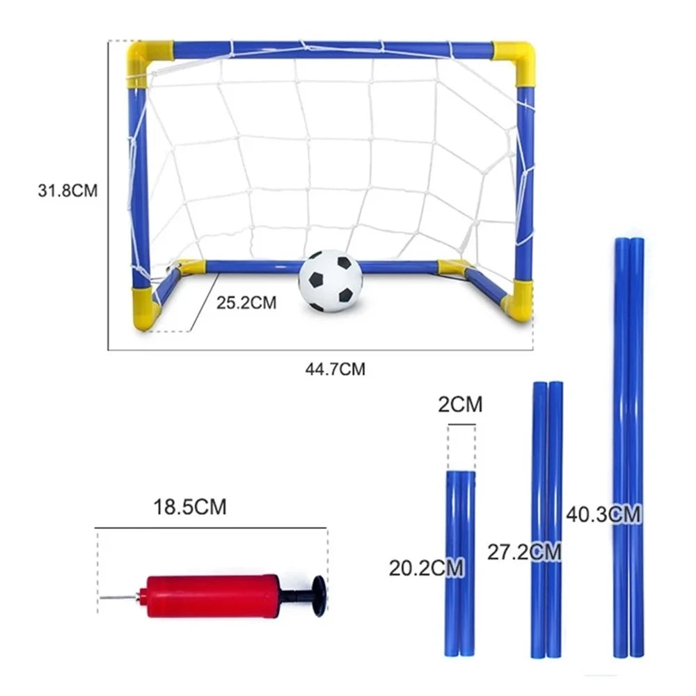 Children's Portable Soccer Goal Set Indoor Durable Football Play Kit 44cm - 2