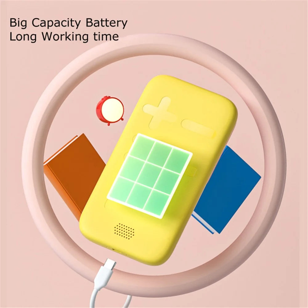 KOOOL K45 II Cartoon Children Math Calculator Learning Machine Mini Math Exercise Pad for Primary / Middle School Students - Grey / Yellow - 2