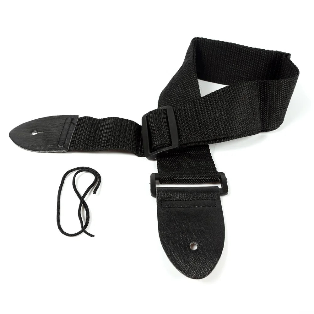 Universal Adjustable Guitar Strap Belt with Leather Ends for Folk Wooden Classical Guitar Ukulele - 1