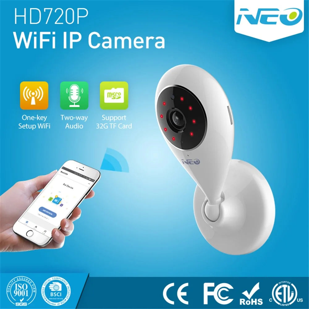 NEO WiFi Indoor IP Intelligent Wireless Mini Camera Home Security Camera Surveillance System - EU Plug / White - 2