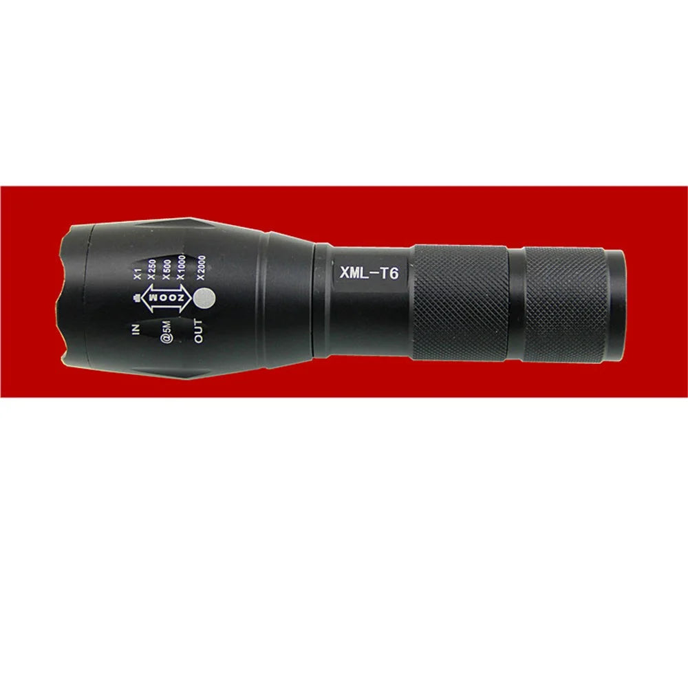 CREE XML-T6 Ultra Bright LED Flashlight Torch with Adjustable Focus Zoom (18650 Version Alone) - 5