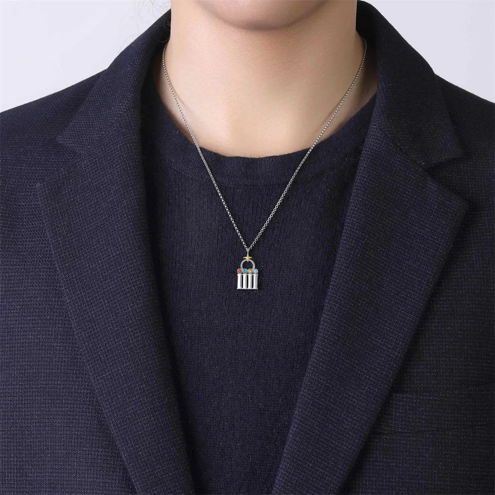 YISIXICI XL13140004 Code Of Happiness Necklace S925 Silver Neck Jewelry Birthday Gift for Girlfriend - 4