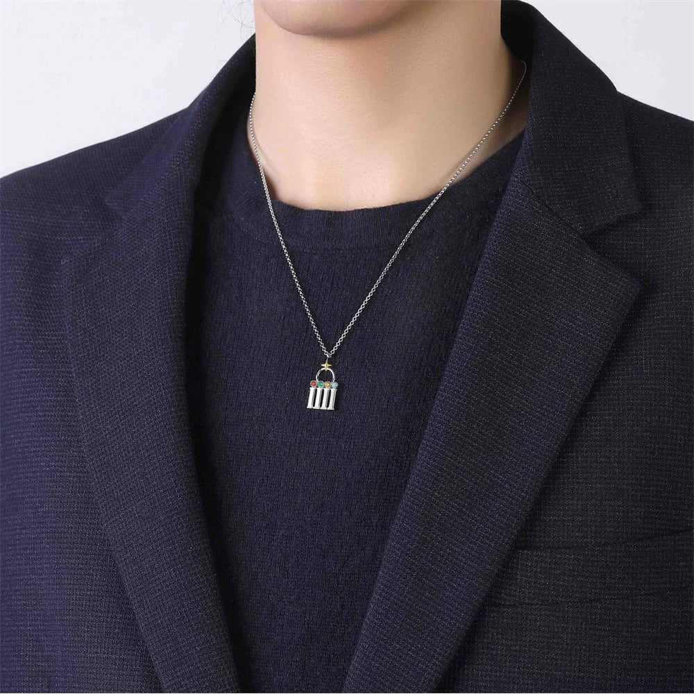 YISIXICI XL13140004 Code Of Happiness Necklace S925 Silver Neck Jewelry Birthday Gift for Girlfriend - 5