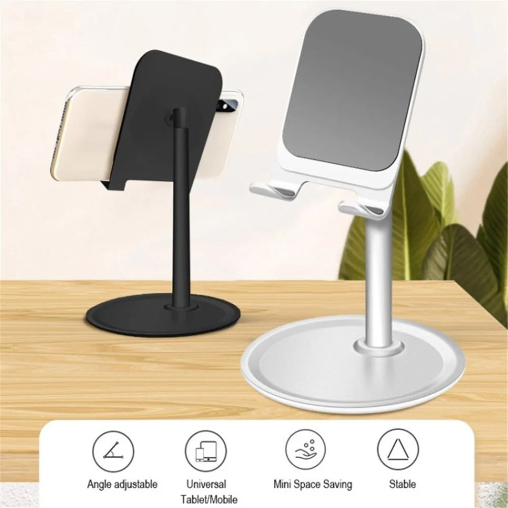 Aluminum Alloy Office Desktop Mobile Phone Bracket (Non-retractable) - Black - 2