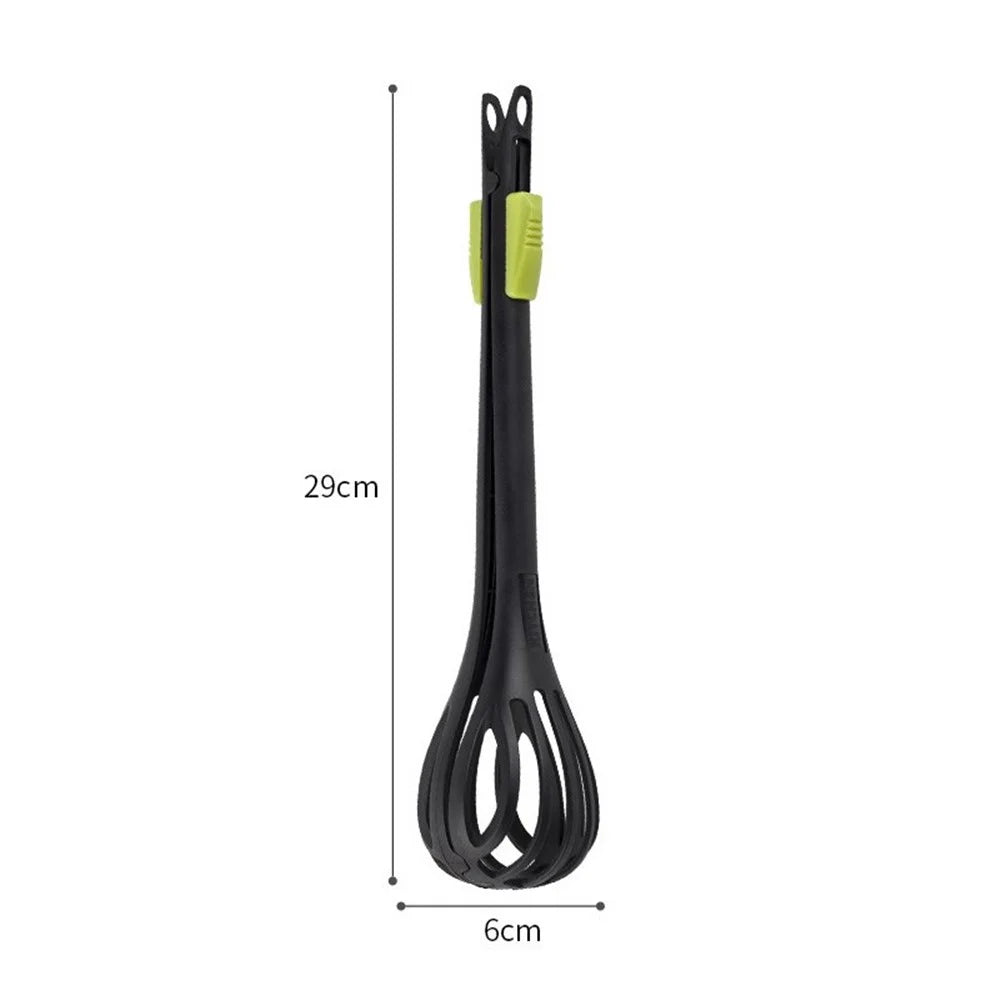Home Cream Eggbeater Bakery Folder Stir Stick Egg Hand Shaking Baking Tool (Black) - 2