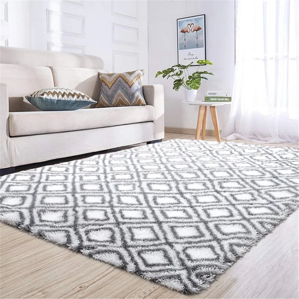 Soft Indoor Rug Shaggy Patterned Fluffy Carpet Home Decor Rug - Color No.1/120x160cm - 1