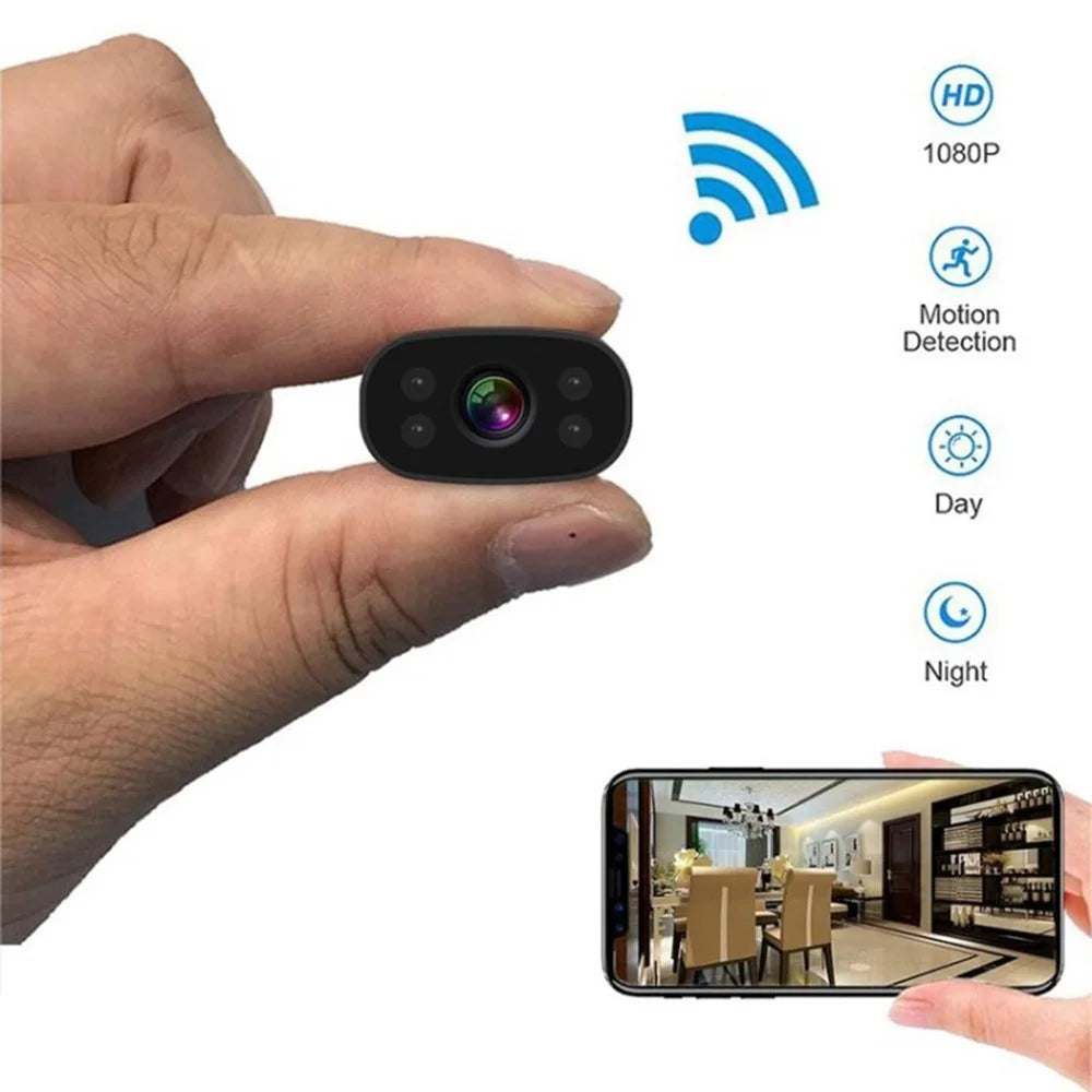 2.4G WiFi Security Camera Rechargeable Indoor Monitoring Camera with Night Vision Motion Detection (App: MTCam HD) - 2