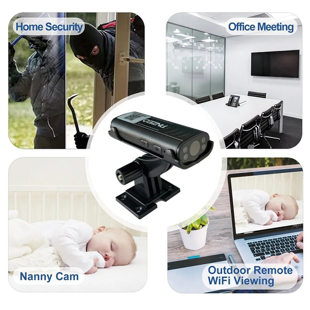 2.4G WiFi Security Camera Rechargeable Indoor Monitoring Camera with Night Vision Motion Detection (App: MTCam HD) - 6