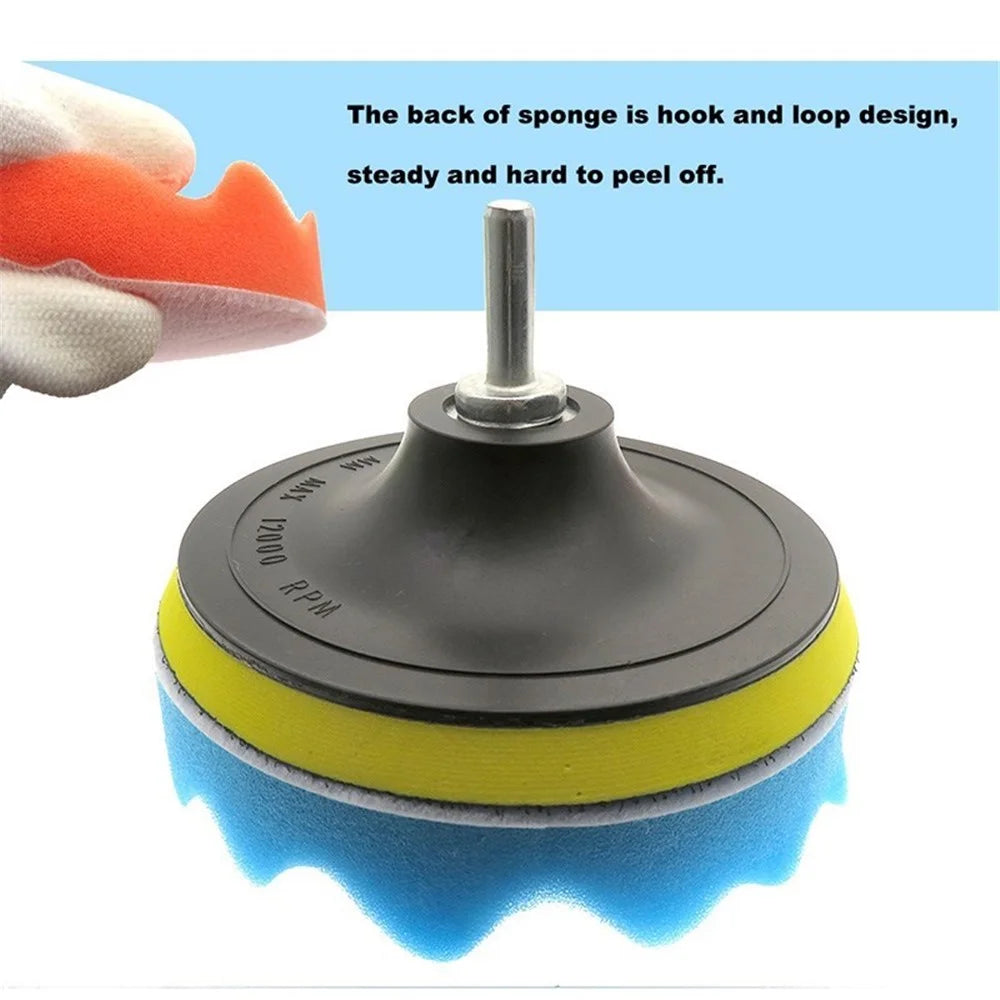 9Pcs CarPolishing Sponge Set Auto Polishing Pad Kit for Car Cleaning - 2