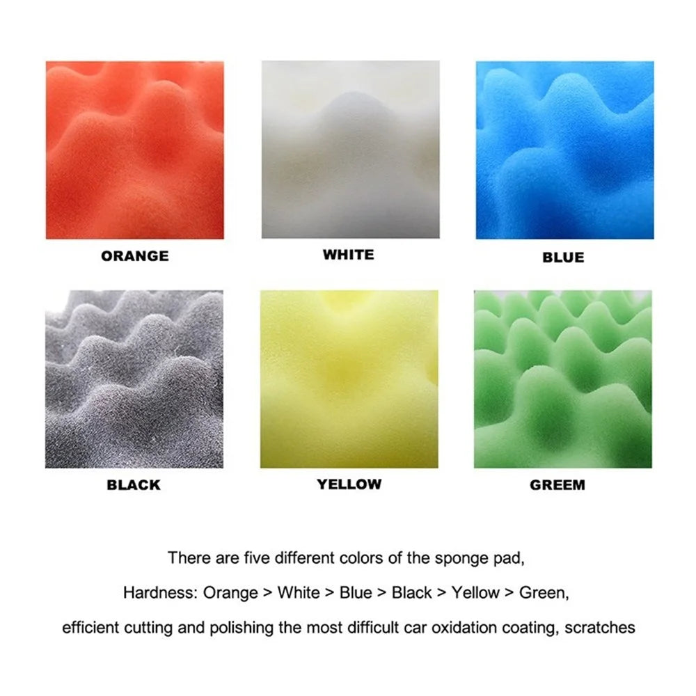 9Pcs CarPolishing Sponge Set Auto Polishing Pad Kit for Car Cleaning - 7