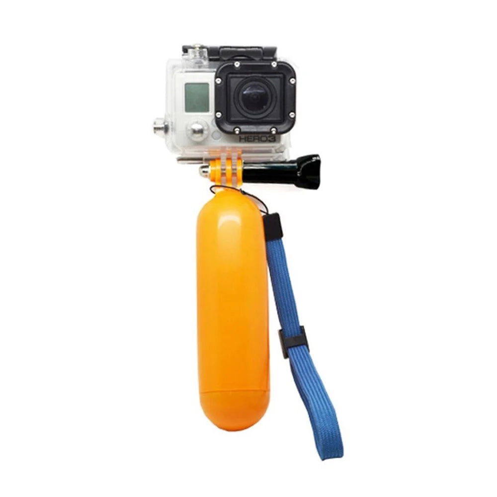 Floating Bobber Handy Grip with Wrist Strap and Thumb Screw for Gopro Hero 3+/3/2/1;Yellow - 2