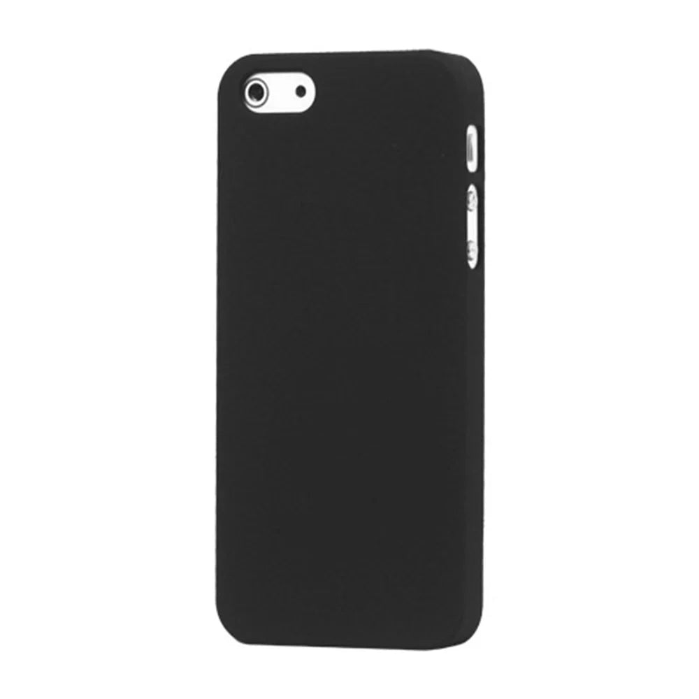 Rubberized Matte Hard Back Case for iPhone SE 5s 5 - Black - 1