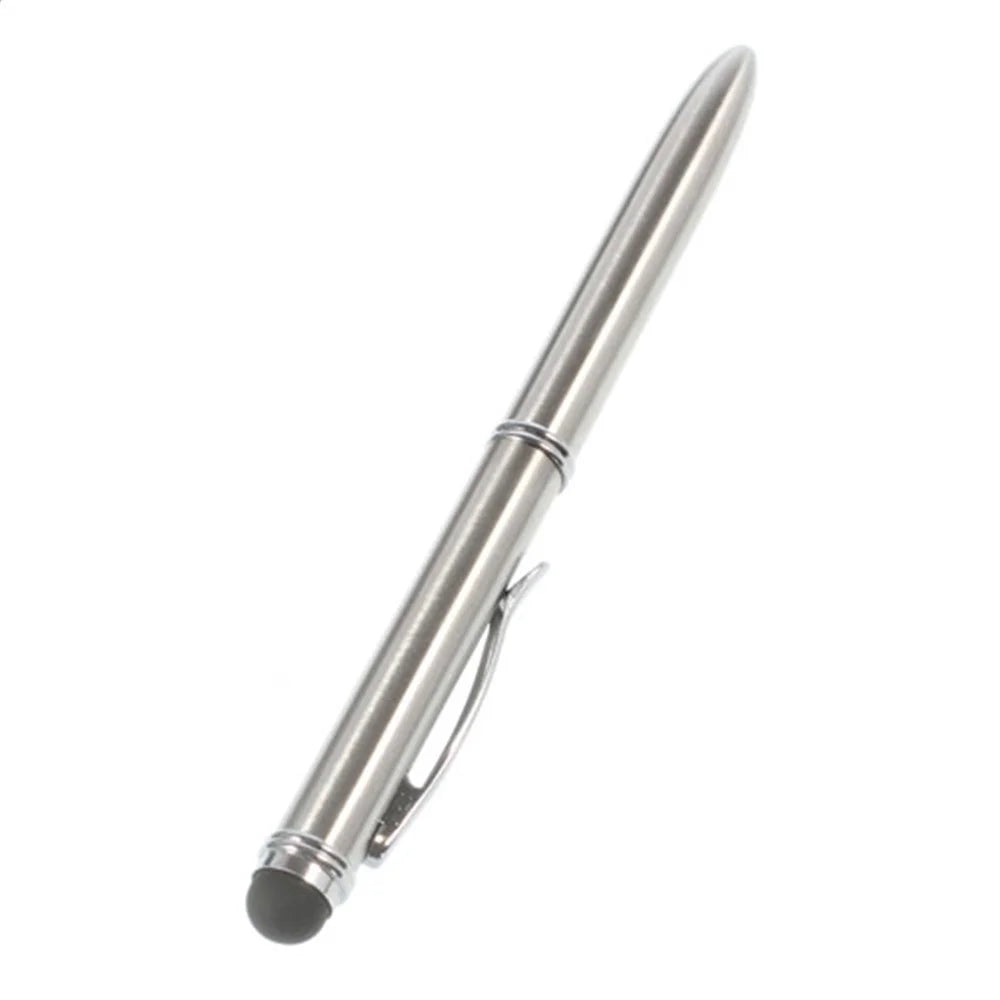 Two-color Ink Ballpoint & Stylus Pen for All Capacitive Touch Screen Devices - Silver Color - 5