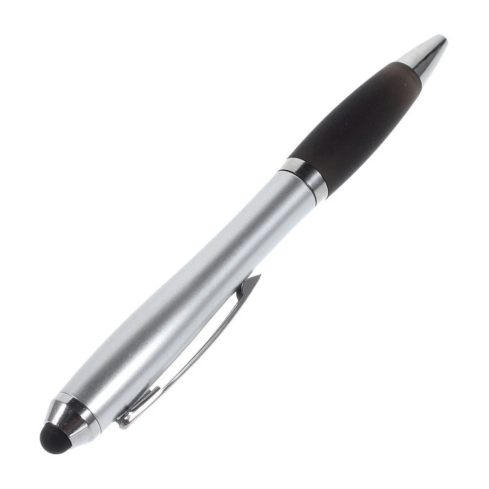 2-in-1 Capacitive Screen Stylus Touch Pen + Ballpoint Pen for iPhone iPad Samsung Sony HTC etc - Black - 2