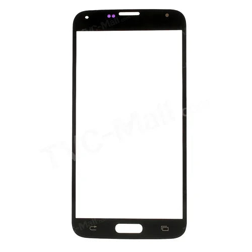 High Quality Front Outer Screen Glass Lens Repair Part for Samsung Galaxy S5 SV GS 5 - Black - 2