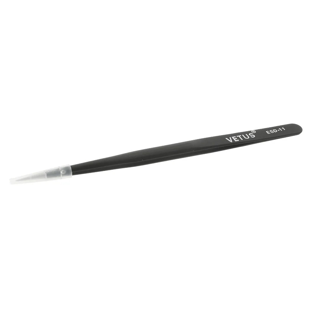 VETUS ESD-11 Anti-Static Fine Tip Straight Stainless Steel Tweezer Repair Tool, Length: 140mm - 2