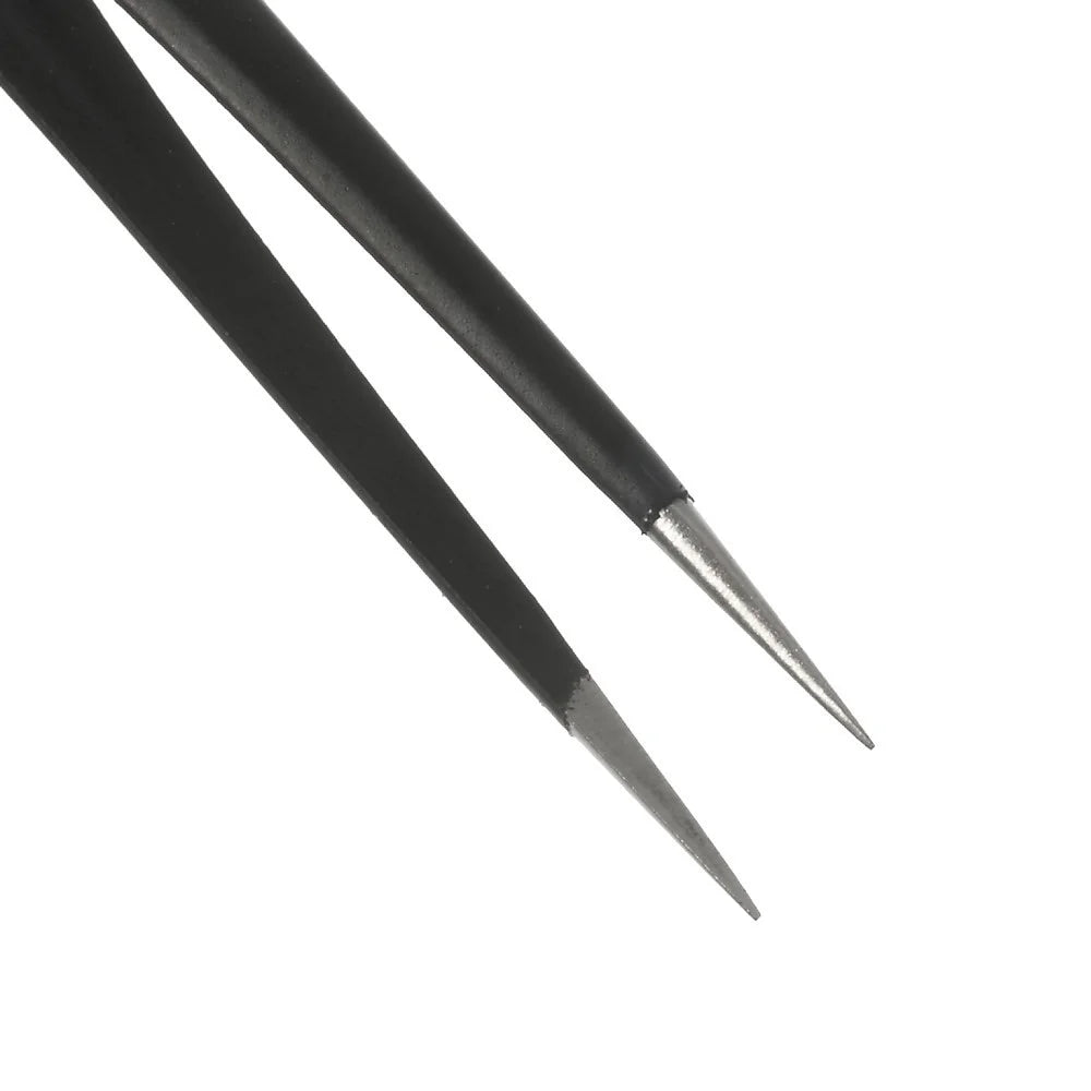 VETUS ESD-11 Anti-Static Fine Tip Straight Stainless Steel Tweezer Repair Tool, Length: 140mm - 3