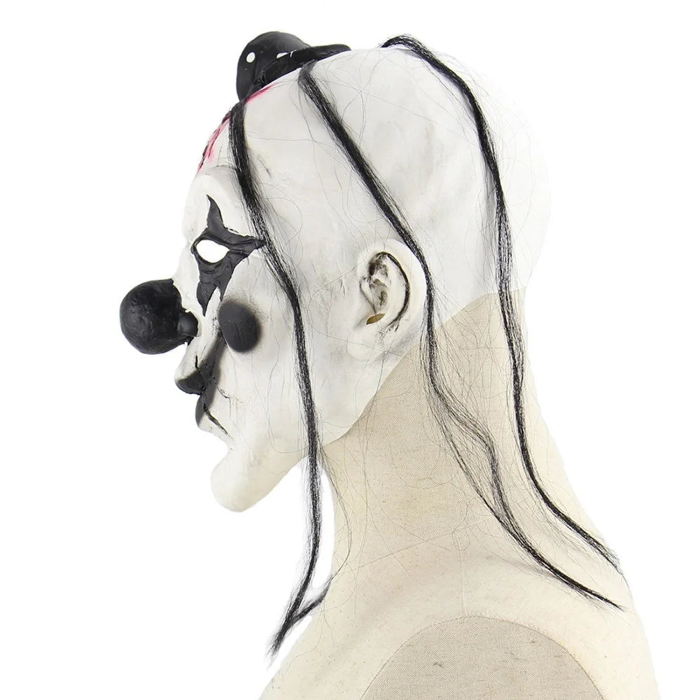 Full Head Creepy Clown Mask Made of Latex for Horror Effect - 2