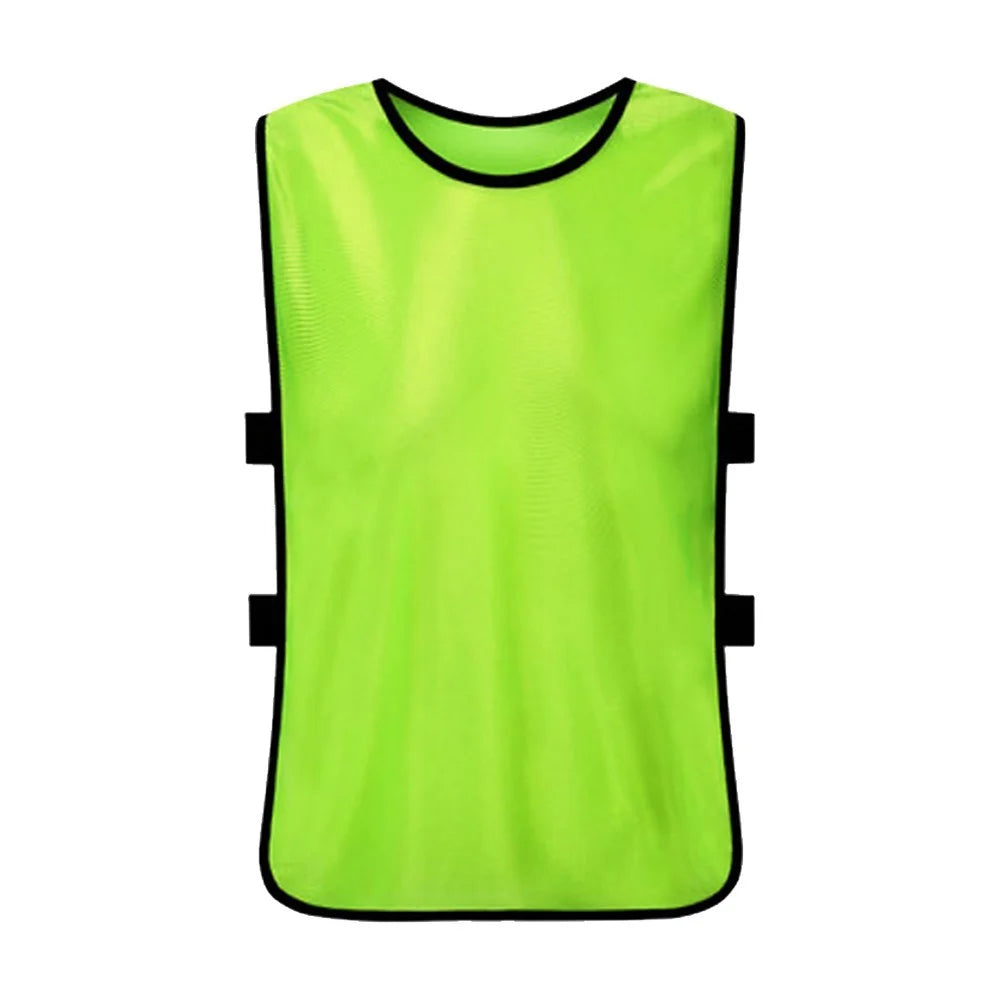 12PCS Adults Soccer Quick Drying Football Vest Practice Sports Vest Breathable Bibs - Fluorescent Green - 2