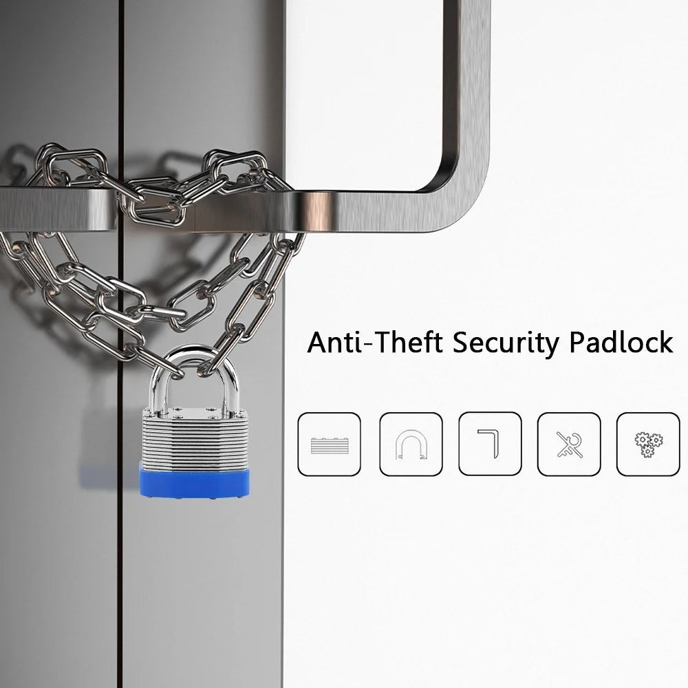 4-Digit Bottom Resettable Combination Padlock Anti-Theft Security Padlock for School Gym Storage Gate Cabinet - 7