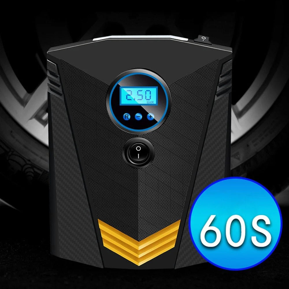 Portable Car Tire Inflator Air Compressor Auto Tire Pump with Emergency LED Lighting Function - 6