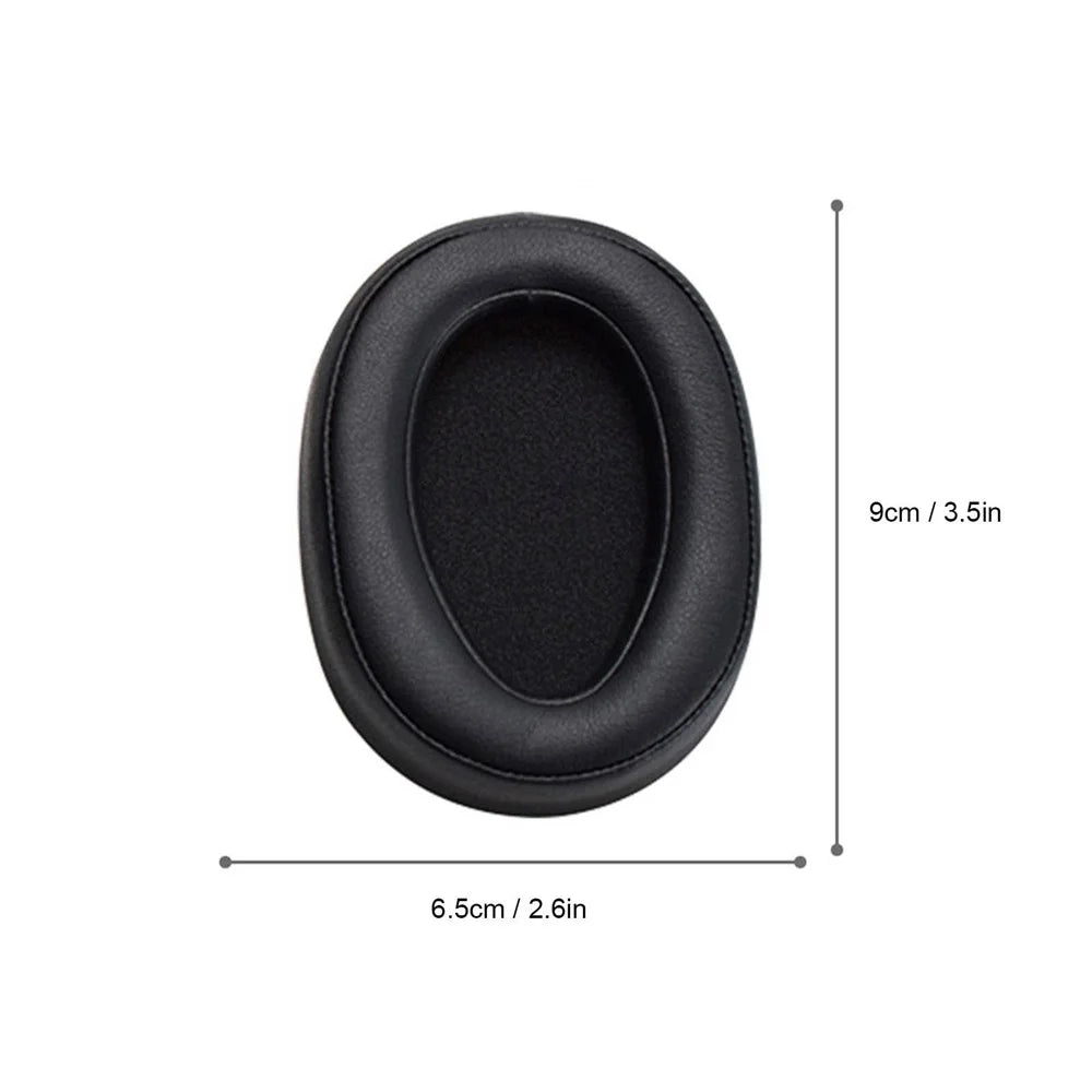 1 Pair Dust-proof Leather Breathable Headphones Cushion Replacement Ear Pads Cover for Sony MDR-100ABN WH-H900N - 2