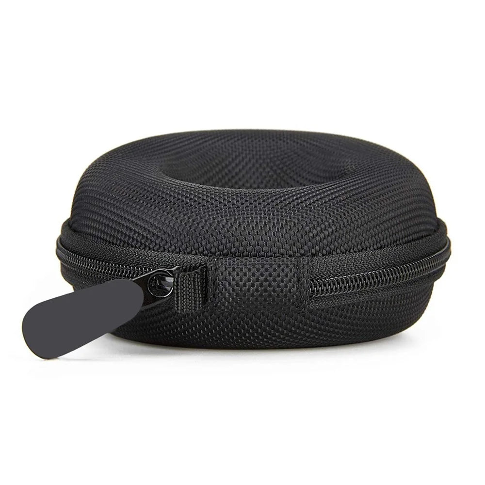Watch Storage Case Waterproof Portable Watch Travel Case Single Smart Clock Box with Zipper Anti-Fall Shockproof Cushioned Round Watch Case - Black - 2