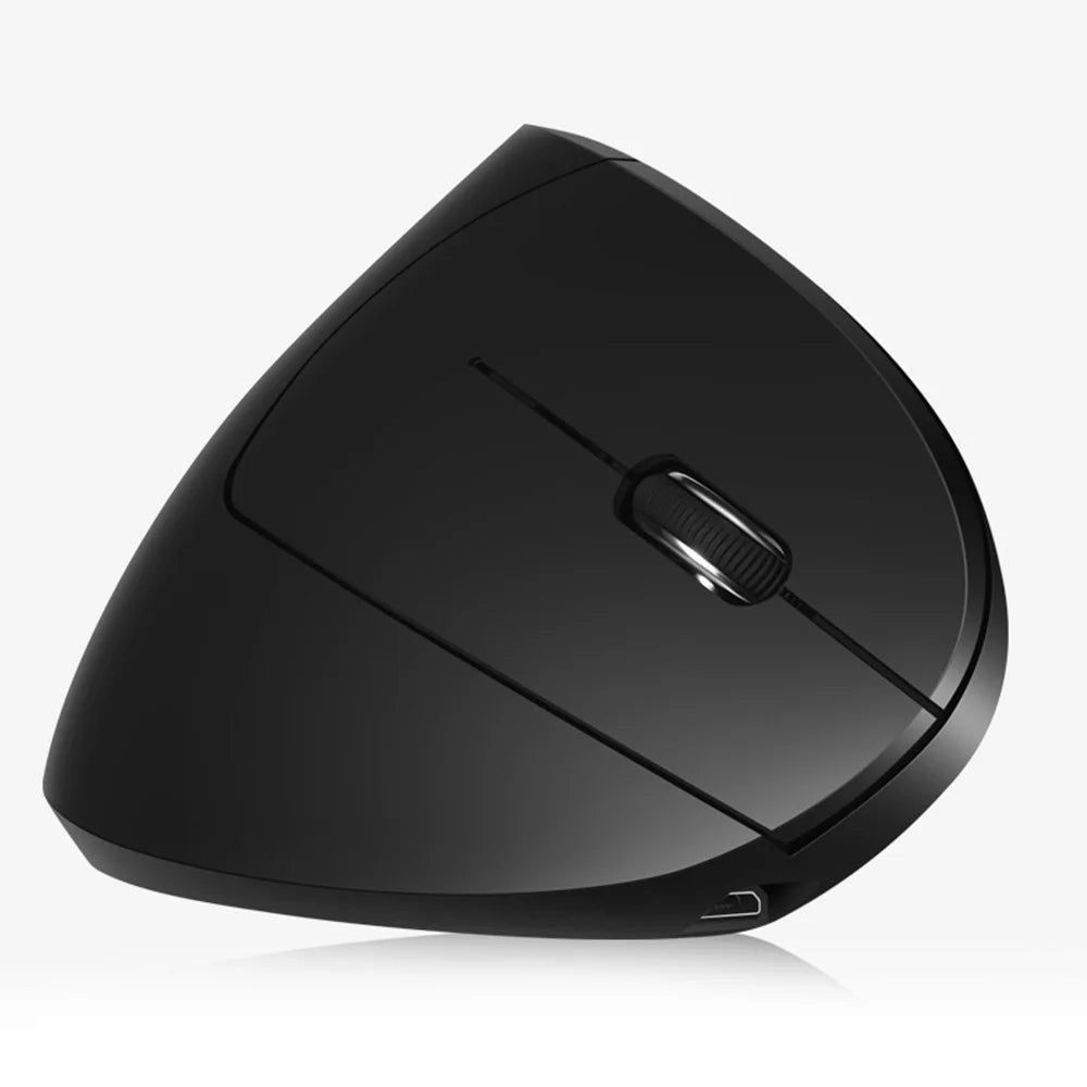 2.4G Wireless Vertical Mouse Rechargeable Mouse with 3 Adjustable DPI Levels and Auto Sleep - Black - 6