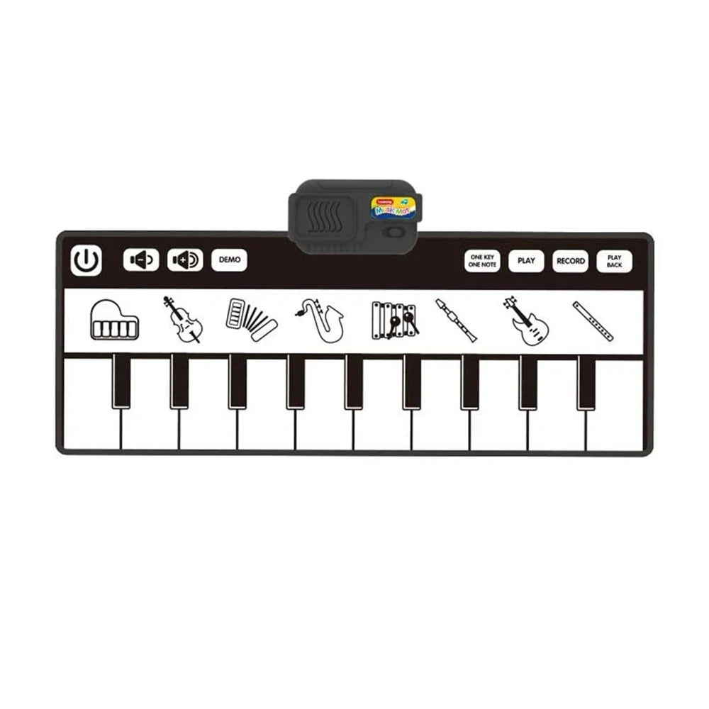 10 Keys Kids Waterproof Piano Music Mat Musical Keyboard Floor Playmat Children Baby Play Blanket Early Educational Toy - Style 1 - 1