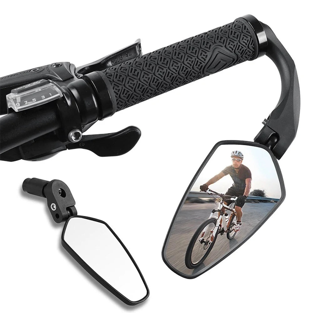 WEST BIKING Bike Rear View Mirror Safe Rearview Adjustable Mirror MTB Folding Handlebar Mirror - Type 1 - 2