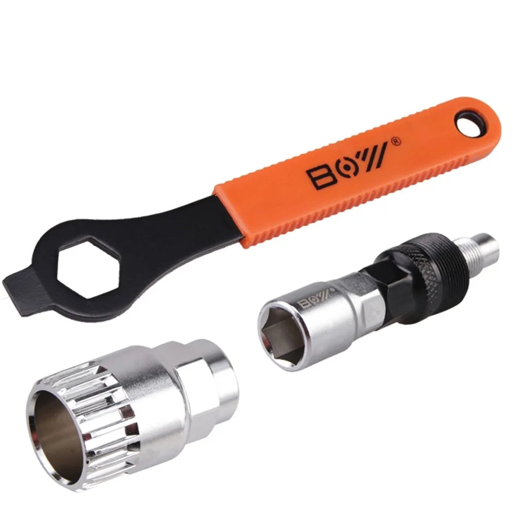 Bike Crank Extractor Puller Bottom Bracket Remover with 16mm Spanner Wrench Bike Repair Tool Kit - 1